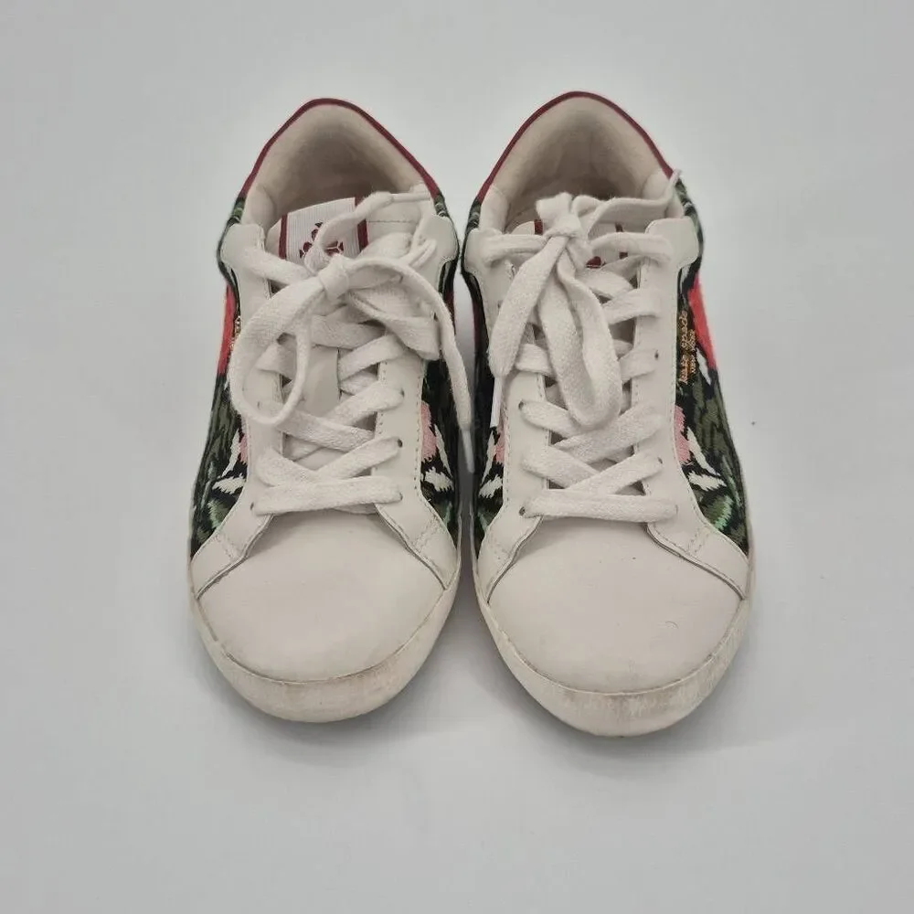 Kate Spade Sneakers ACE Rose Women's Size 8 Floral Embroidered